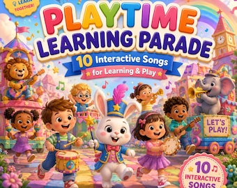 Playtime Learning Parade | 10 Interactive Preschool Songs for Learning & Play | Kids Music Bundle