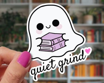 Bookish Ghost Vinyl Sticker | Reading Decal