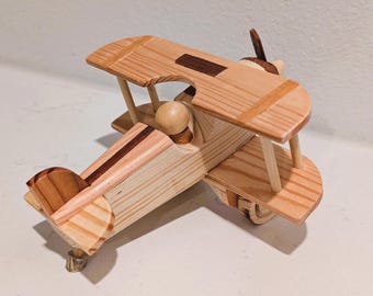 Biplano de madera dura - Hecho a mano
