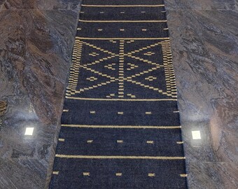 Handwoven Wool Jute Kilim Rug, Wool Jute Rug, Kilim Jute Rug, Flatweave Rug, Bohemian Rug, Indian Dhurrie Rug, Navajo Kilim Rug, Custom Rug