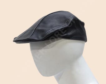 Biker Leather Cap