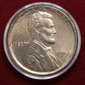 1955年 55 ダブルダイ リンカーン ペニー アメリカン シルバー メッキ セント