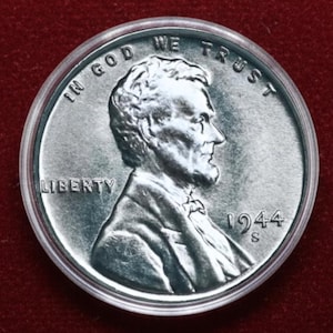1944 S Steel Lincoln Penny Historic American Cent