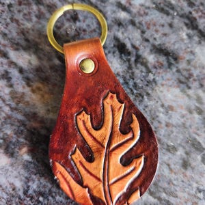 Leather key ring
