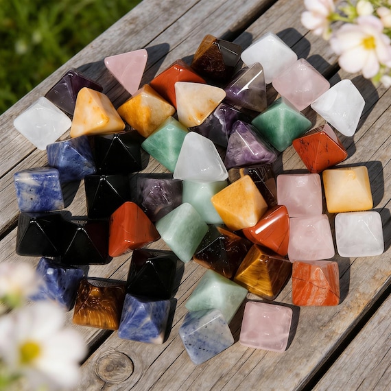 Mini Crystal Pyramid Figurine,Reiki Healing Crystals,Home Decor,Meditation Crystal Gift