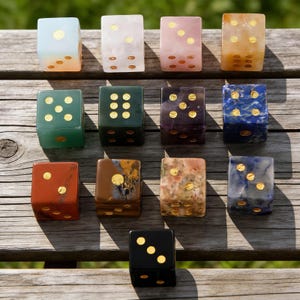 Carved Crystal Dice,Healing Crystal Cube,Hand Carved Gemstone Dice,16mm,Wholesale Radom color