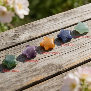Hand Carved Mini Crystal Star,Healing Crystal Decor,Energy Crystal Stone,Pocket Stones,Gifts Jewelry Bulk image 7