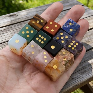 Carved Crystal Dice,Healing Crystal Cube,Hand Carved Gemstone Dice,16mm,Wholesale image 8