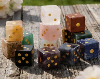 Carved Crystal Dice,Healing Crystal Cube,Hand Carved Gemstone Dice,16mm,Wholesale