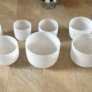 Crystal singing bowl set