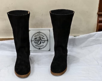 German M1866 Rough-Out Jackboots – Handmade Military Leather Boots with Hobnail Soles