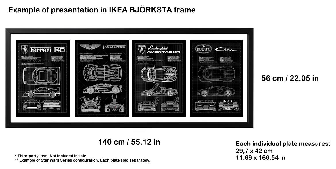 Porsche 911 Carrera S Blueprint – Laser Engraved Anodized Aluminum