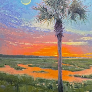 A Breathing Palace, 24”x30” Original Oil Painting by Local South Carolina Lowcounty Artist Courtney Hunt