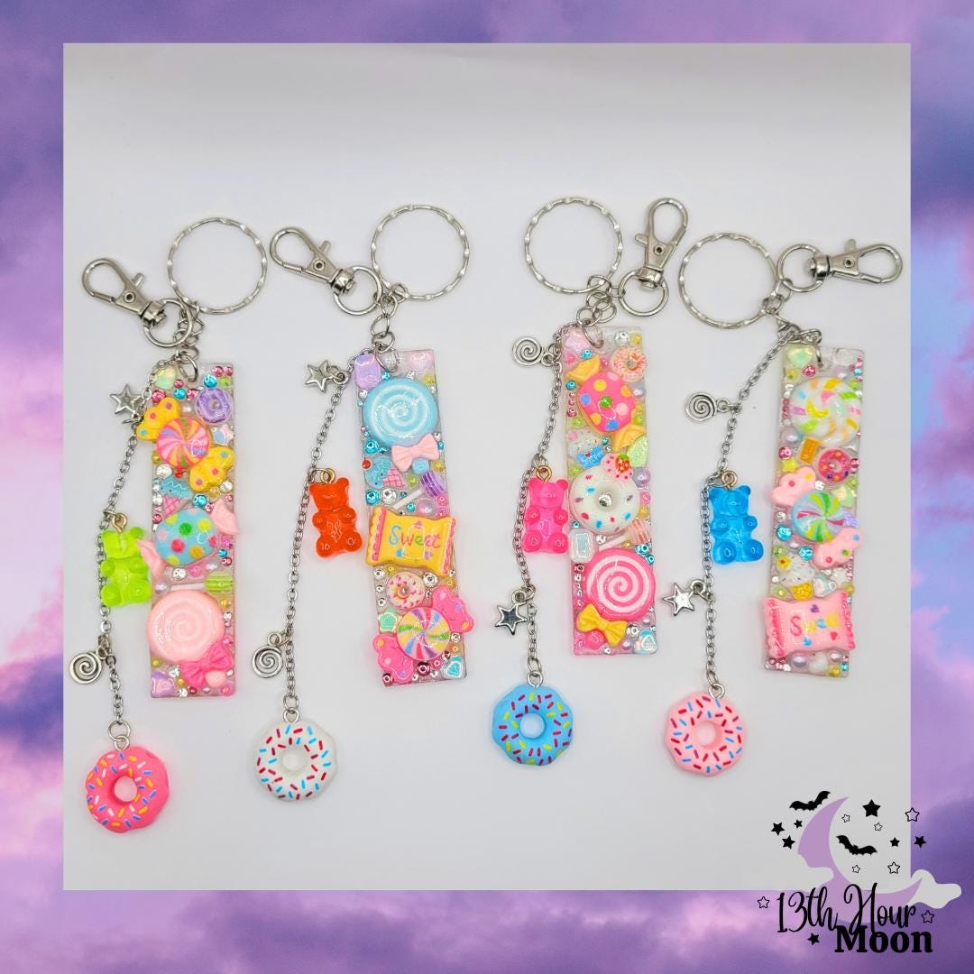 Kawaii Candy Resin Keychain | Candy Charm Keychain | Resin Junk ...