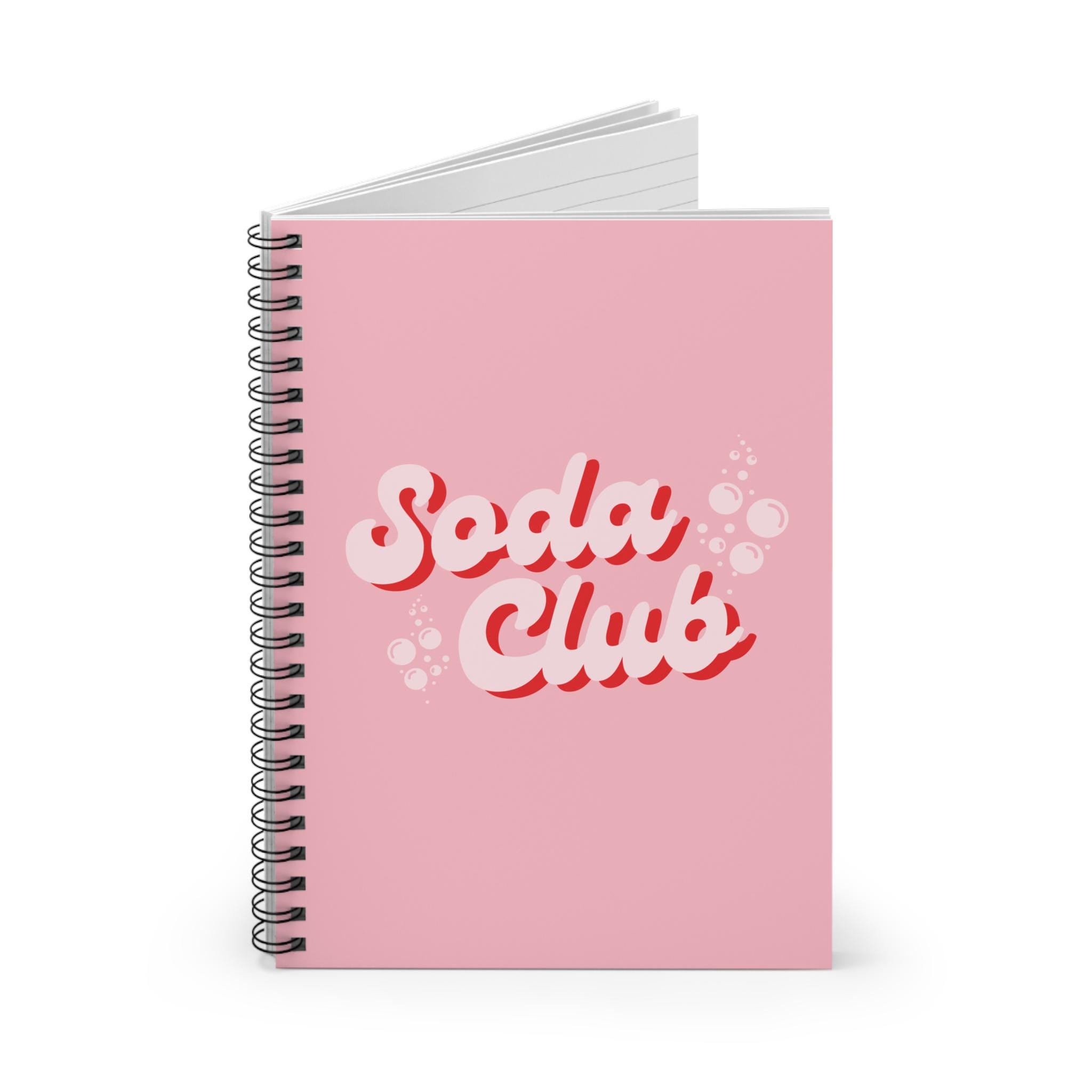 Soda Club Spiral Notebook: Pink, 6x9, 118 Lined Pages - Etsy