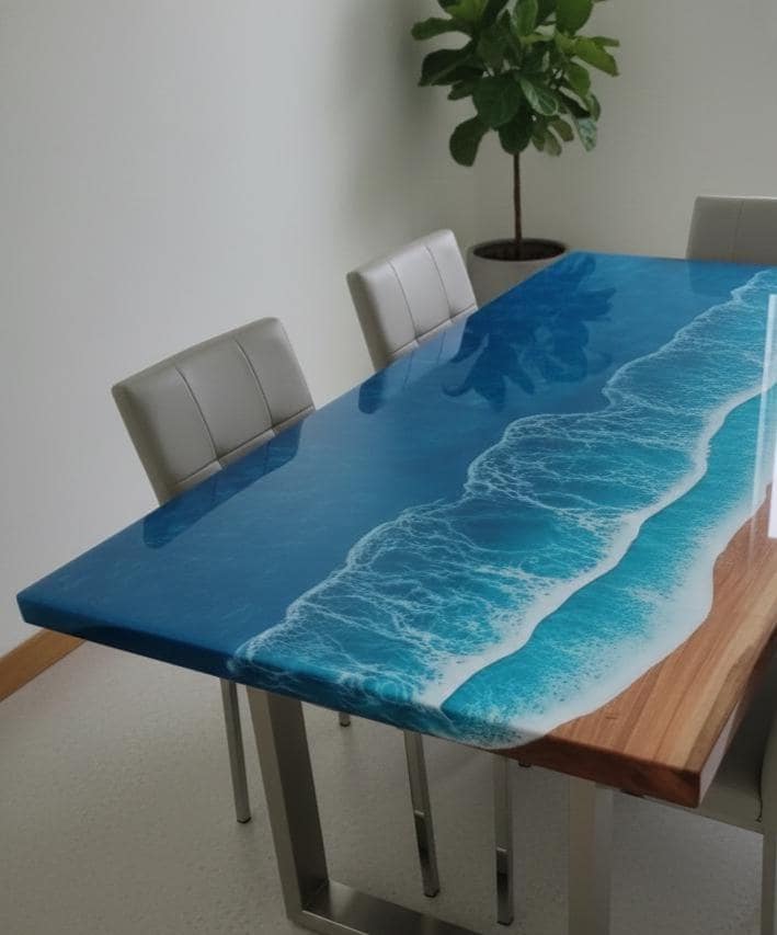 オーシャンアート　カフェテーブル 楽天市場】【レジンテーブル】 サイドテーブル 60cm×45cm×H30 日本製