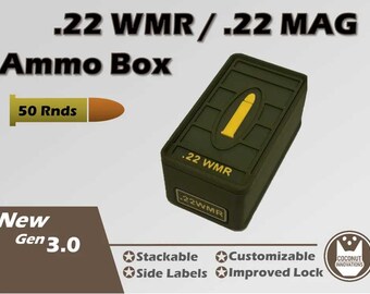 Ammo Storage Box .22 WMR / .22 Magnum 50 Rounds