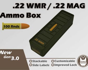 Ammo Storage Box .22 WMR / .22 Magnum 100 Rounds