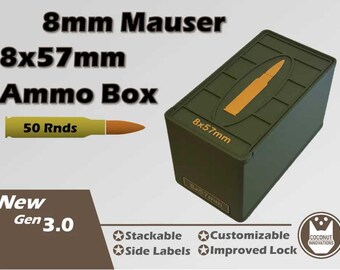 Ammo Box 8x57mm / 8mm Mauer / 7.92x57mm 50 Rounds