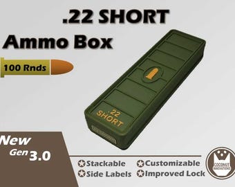 Ammo Storage Box .22 SHORT 100 Rounds