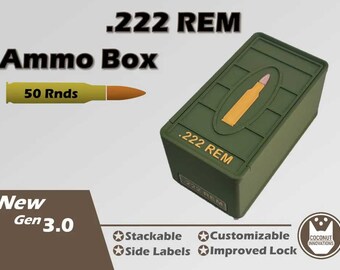 Ammo Storage Box - .222 REM - 50 Rounds