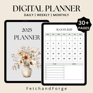 Planner digitale minimalista: senza data, settimanale, giornaliero (GoodNotes, compatibile con iPad) (download PDF)