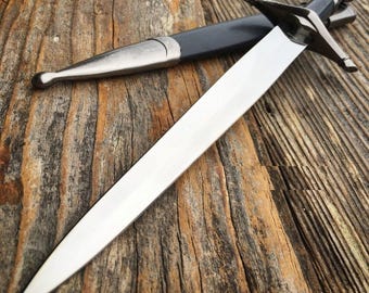 15.5"Gift for Husband, Knight Dagger with Decorative Sheath, Fantasy Collector Gift, Unique Medieval Display Piece