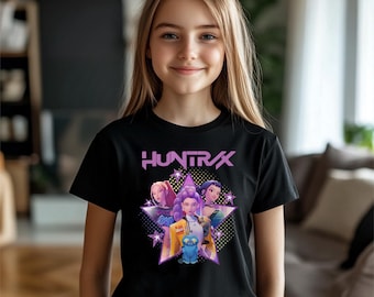 Kpop Demon Hunter Shirt, Huntrix Youth T-Shirt, Huntrix Fan Shirt, Kpop Kids Shirt, Saja Girls Fan Shirt, Demon Hunters Tee