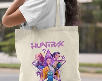 Huntrix Tote Bag, Huntrix Fan Bag, Kpop Bag, Saja Girls Fan Tote Bag, Demon Hunters Bag, Kpop Demon Hunter Tote Bag, Huntrix Kpop Tote Bag