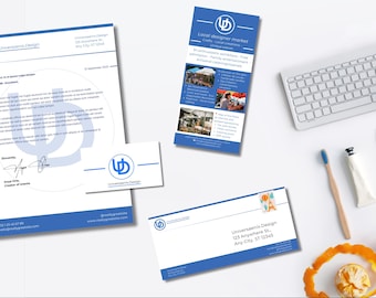 Printer Pack Business Templates - Printable Office Set - Business Card, Flyer, Letterhead & Envelope - PowerPoint (.PPTX)