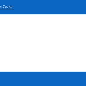 May include: A white envelope with blue accents. The top and bottom of the envelope are blue, with the text "Universaenix.Design" at the top and bottom. A circular logo is on the left, and a stamp area is on the right.