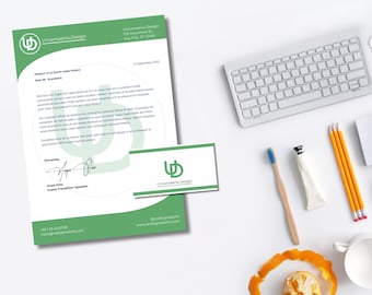 Business Starter Pack – Business Card, Letterhead, Email Signature – Customizable PPTX Templates