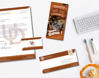 Business Communication Pack – Business Card, Flyer, Letterhead, Email Signature, Envelope – Customizable PPTX Templates
