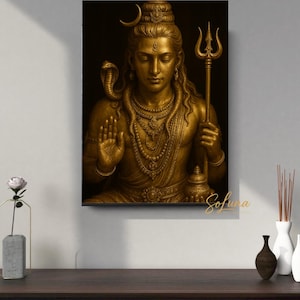 Shiva Wall Art: Hindu God Print, Spiritual Meditation Decor (Digital Download)