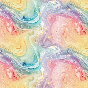 Farbverlauf Treibsand Sternenhimmel Aurora Muster Baumwollstoff - 100% Baumwolle - 135 cm breit - Verkauft durch halbe Meter - DIY Stoff