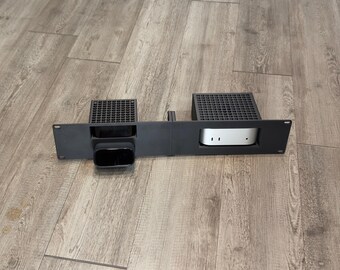 Apple M4 Mac Mini Apple TV 4K GL.iNet 2U Rack Mount Carbon Fiber