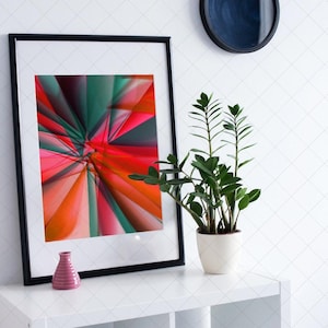 Vibrant Abstract Art Poster, Framed Wall Decor, Modern Home Decoration, Colorful Artwork for Living Room, Unique Gift Idea