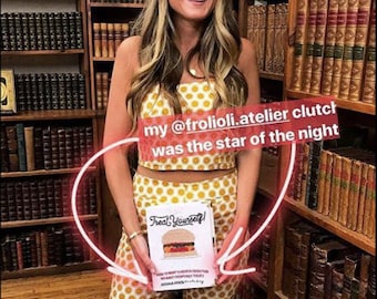 Bestickte Buchtasche Clutch Portemonnaie mit Deinem Design!