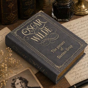 Pochette de livre brodée - Oscar Wilde, boîte souvenir personnalisée