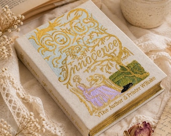 Personalisierte gestickte Hochzeit Buch Tasche Clutch Keepsake Box Songs der Unschuld