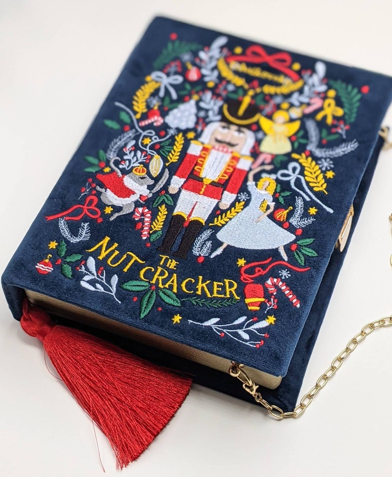 Embroidered Book Bag Clutch Purse Nutcracker - Etsy