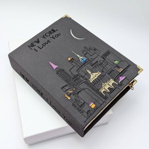 Pochette brodée Book bag New York, I Love You