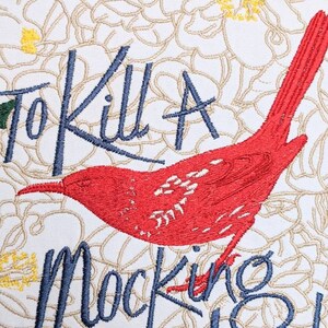 Embroidered Book Bag Clutch Purse To Kill a Mocking Bird by Harper Lee image 3