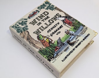 Borsa per libri ricamata Pochette Wind in the Willows