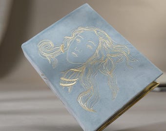 Bestickte Buchtasche Venus, eine besondere Geschenkidee für Buchliebhaber und eine besondere Geschenkidee