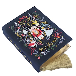 Custom Personalized Embroidered Wedding Book Bag Clutch Keepsake Box Nutcracker
