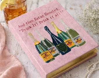 Personalisierte gestickte Hochzeit Buch Tasche Clutch Keepsake Box Champagne