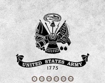 United States Army Flag 1775 SVG Vector, US Army Flag, US 1775  Cricut & Silhouette Cut Files