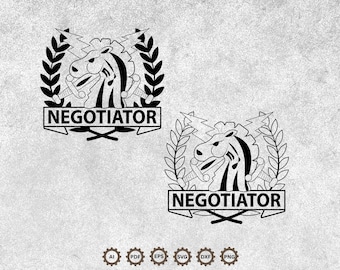 Police Crisis Negotiator Badge SVG PNG, Law Enforcement Negotiation Team Emblem, Crisis Response Vector, Tactical Negotiator Design.