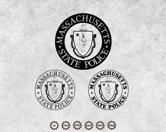 Msetts State Police SVG Bundle, Massachusetts State Police Badge Svg, MSP Emblem Svg Cricut &assachu Silhouette Cut Files.